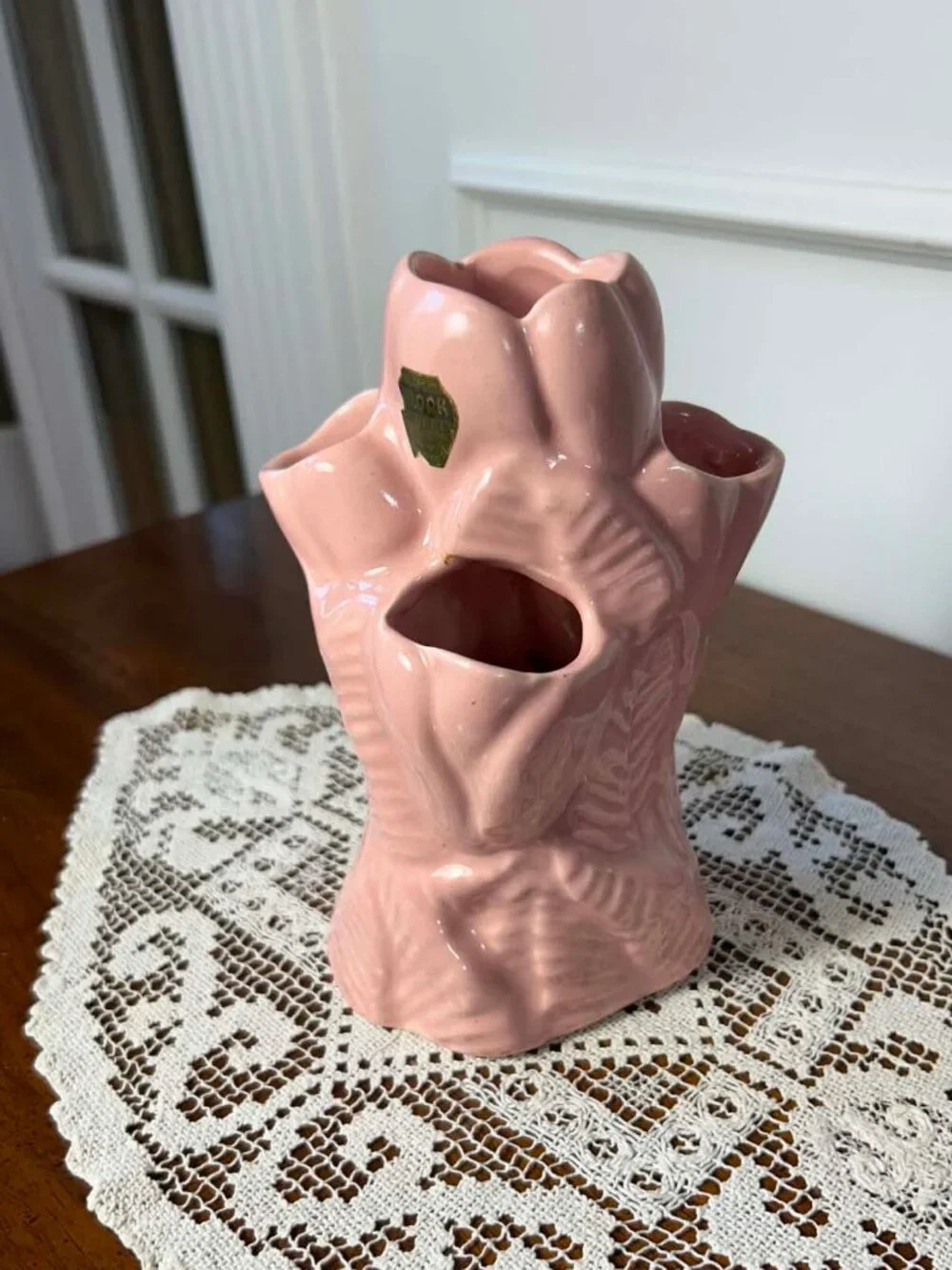 Rare Vintage Niloak Ozark Dawn Pink Tulip Crocus Vase - PRISTINE